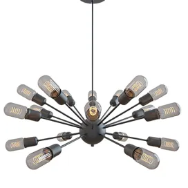 Hanging lamp loft industrial sputnik chandelier elliptical